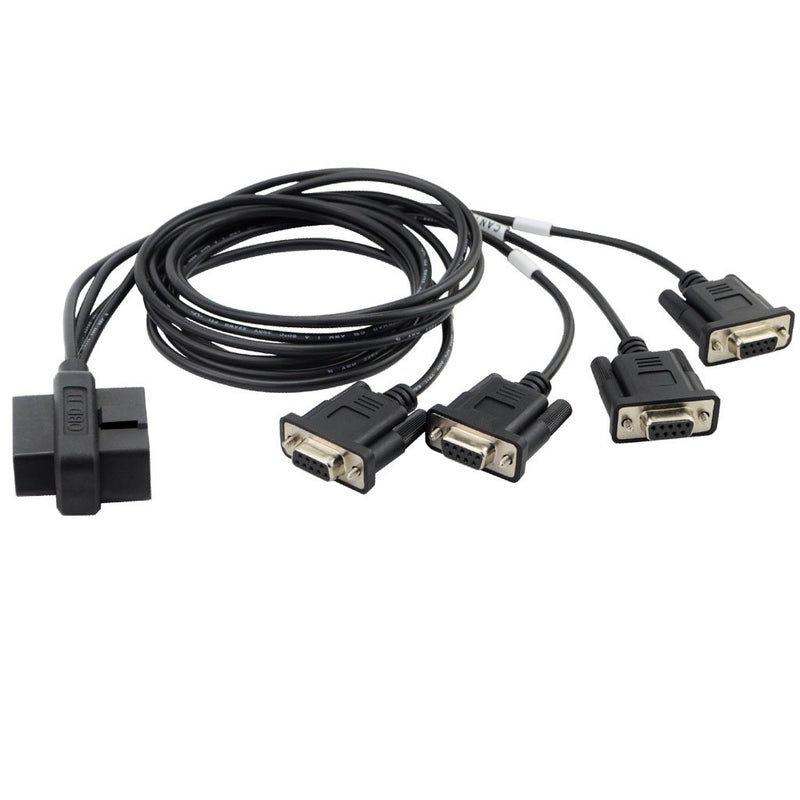 OLLGEN 2.1M 6.9ft 1 OBD Male Interface to DB9 Serial RS232 4 Female Port OBD2 OBDII 16 Pin OBD Cable Adapter Diagnostic Extension Cord Connector (OBD Male/Female Port to DB9 Cable) - Image 4